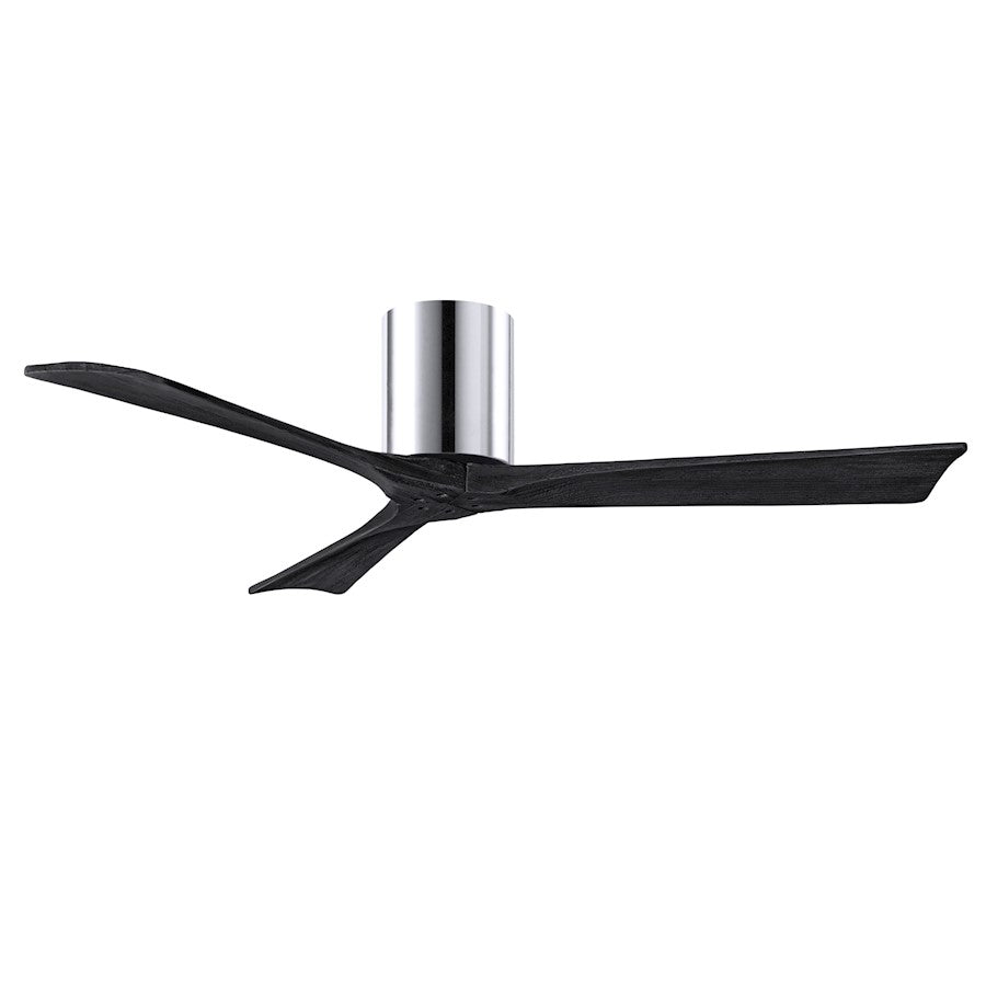 Matthews Fans Irene 3H 60in 3-Blade Ceiling Fan | Contemporary Polished Chrome and Matte White Solid Wood | Living Room | Model IR3H-CR-MWH-60