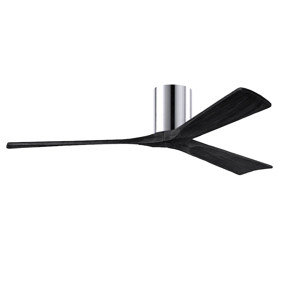 Matthews Fans Irene 3H 60in 3-Blade Ceiling Fan | Contemporary Polished Chrome and Matte White Solid Wood | Living Room | Model IR3H-CR-MWH-60