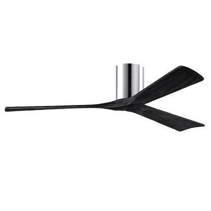 Matthews Fans Irene 3H 60in 3-Blade Ceiling Fan | Contemporary Polished Chrome and Matte White Solid Wood | Living Room | Model IR3H-CR-MWH-60