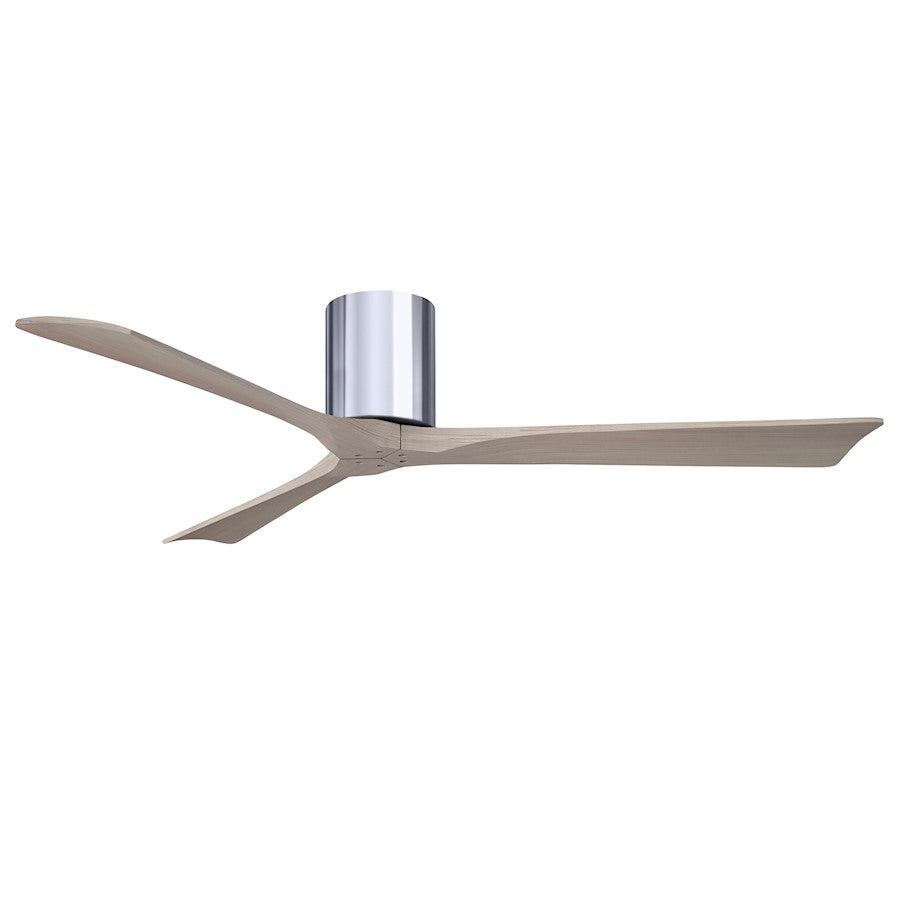 Matthews Fans Irene-3H 60in 3-Blade Ceiling Fan | Contemporary Polished Chrome and Gray Ash Solid Wood | Living Room & Great | Model IR3H-CR-GA-60