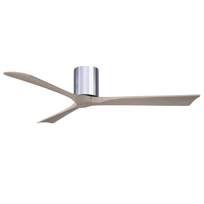Matthews Fans Irene-3H 60in 3-Blade Ceiling Fan | Contemporary Polished Chrome and Gray Ash Solid Wood | Living Room & Great | Model IR3H-CR-GA-60