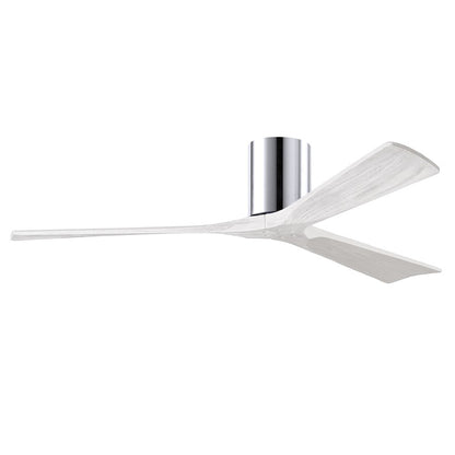 Matthews Fans Irene 3H 60in 3-Blade Ceiling Fan | Contemporary Polished Chrome and Matte White Solid Wood | Living Room | Model IR3H-CR-MWH-60