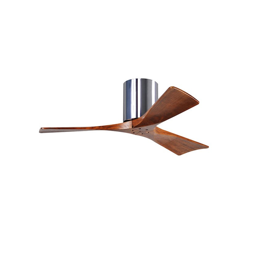 Matthews Fan Irene-3H 60in 3-Blade Ceiling Fan | Gloss White and Walnut Wood Blades | Bedroom & Living Room | 60 x 60 x 10 in | Model IR3H-WH-WA-60