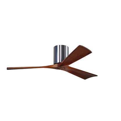 Matthews Fan Irene-3H 60in 3-Blade Ceiling Fan | Gloss White and Walnut Wood Blades | Bedroom & Living Room | 60 x 60 x 10 in | Model IR3H-WH-WA-60