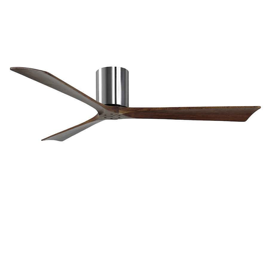 Matthews Fan Irene-3H 60in 3-Blade Ceiling Fan | Gloss White and Walnut Wood Blades | Bedroom & Living Room | 60 x 60 x 10 in | Model IR3H-WH-WA-60
