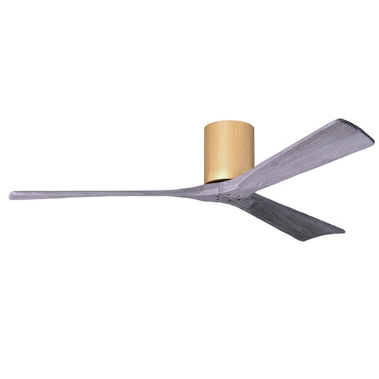 Matthews Fans Irene-3H 60in 3-Blade Ceiling Fan | Contemporary Light Maple and Barnwood Solid Wood | Great Room & Covered Patio | Model IR3H-LM-BW-60