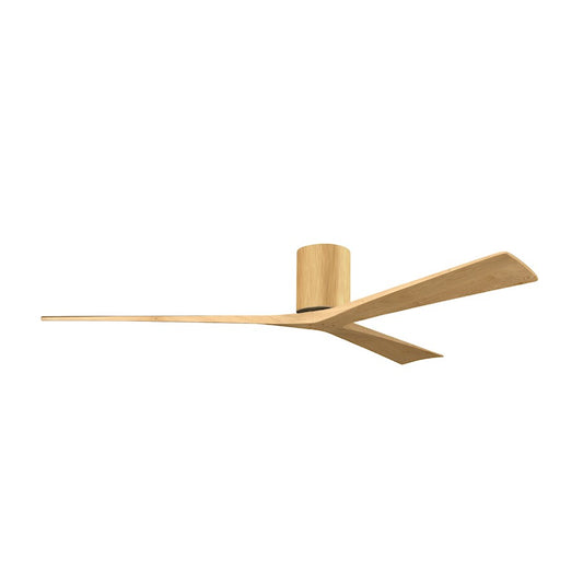 Matthews Fans Irene-3H 72in 3-Blade Flush Ceiling Fan | Contemporary Light Maple Solid Wood | Great Rooms & Covered Patios | Model IR3H-LM-LM-72