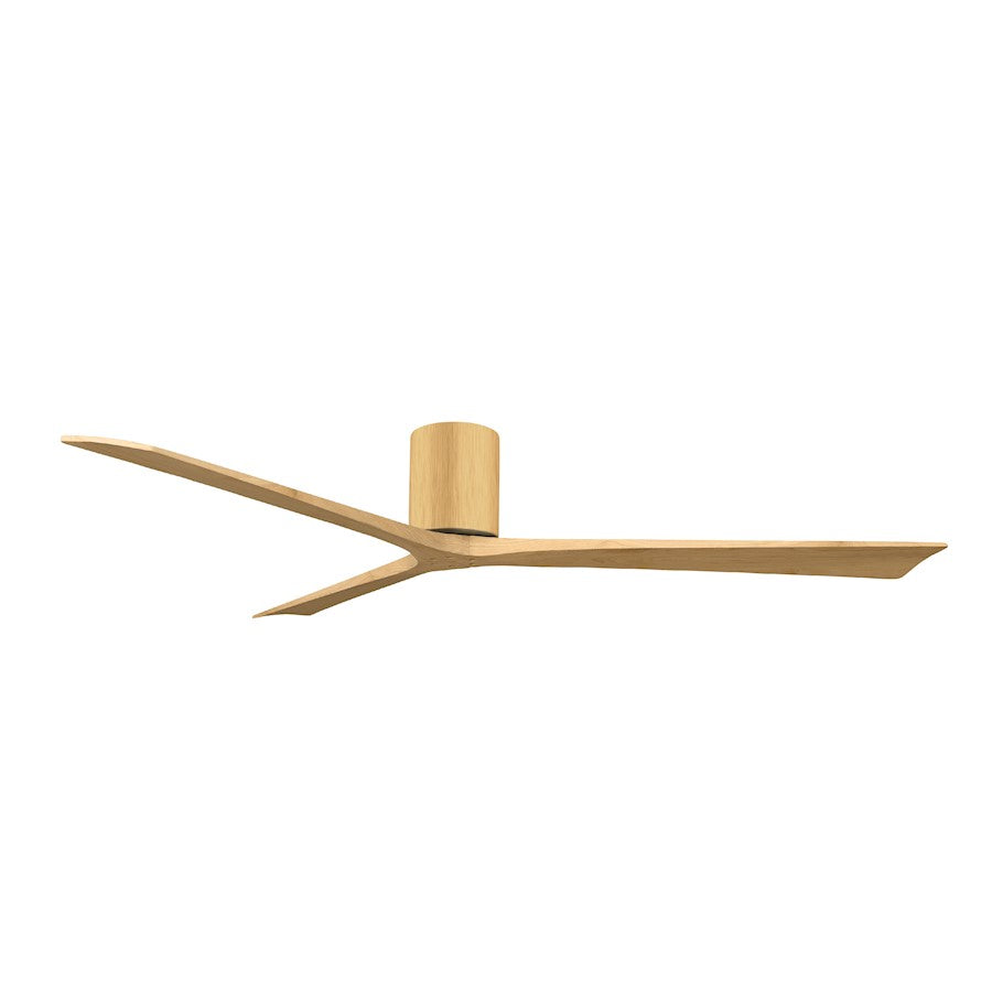 Matthews Fans Irene-3H 72in 3-Blade Flush Ceiling Fan | Contemporary Light Maple Solid Wood | Great Rooms & Covered Patios | Model IR3H-LM-LM-72