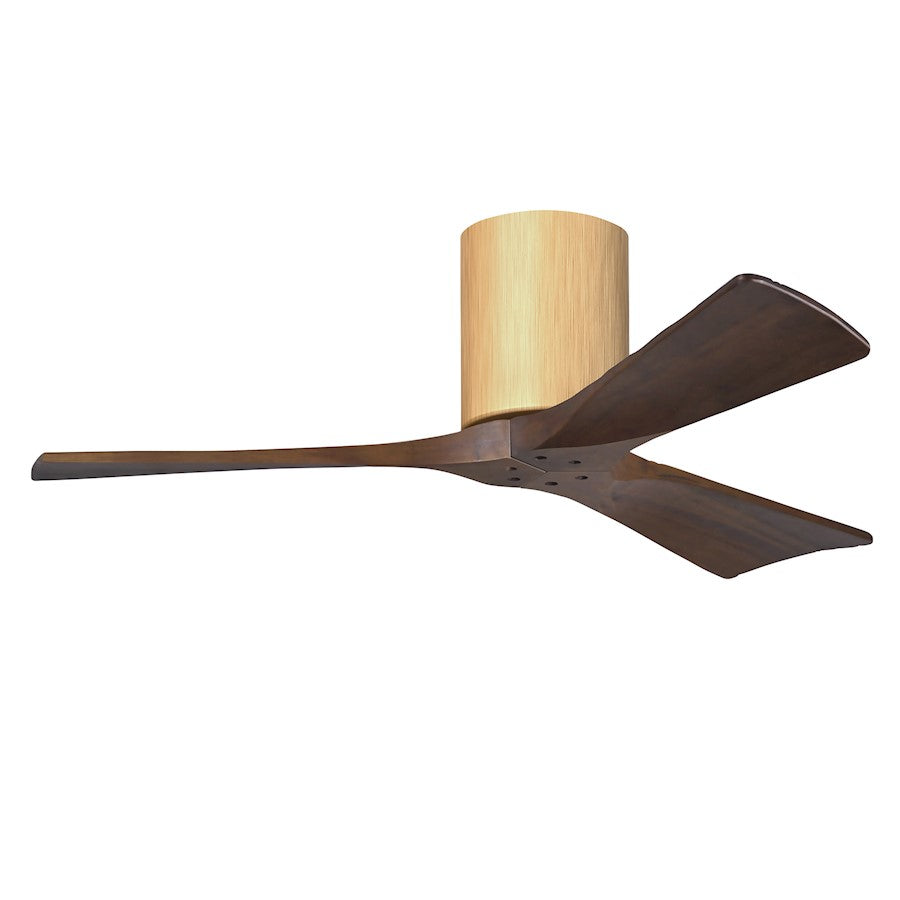 Matthews Fans Irene-3H 42in 3-Blade Ceiling Fan | Contemporary Walnut and Light Maple Solid Wood | Living Room & Bedroom | Model IR3H-WN-LM-42