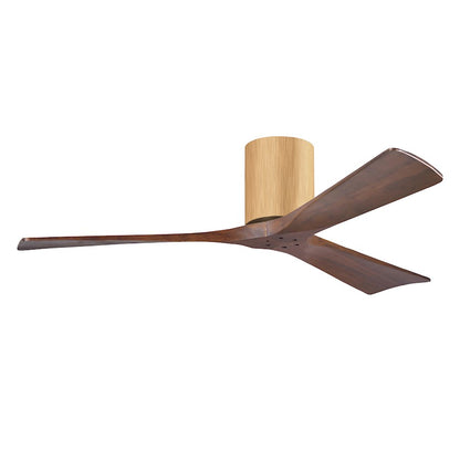 Matthews Fans Irene-3H 52in 3-Blade Ceiling Fan | Contemporary Walnut and Matte White Wood | Living Room & Bedroom | Model IR3H-WN-LM-52