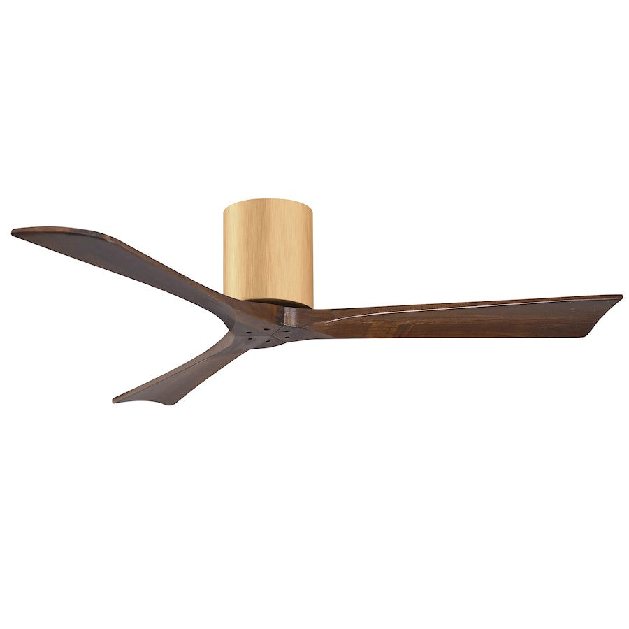 Matthews Fans Irene-3H 52in 3-Blade Ceiling Fan | Contemporary Walnut and Matte White Wood | Living Room & Bedroom | Model IR3H-WN-LM-52