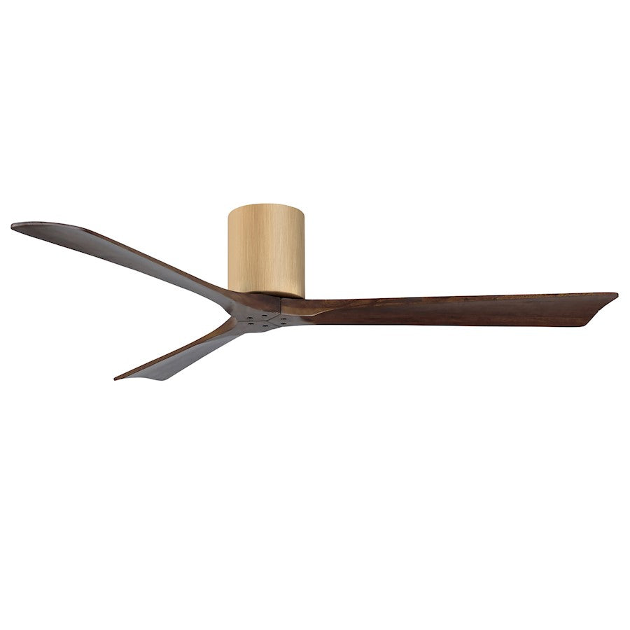 Matthews Fans Irene-3H 60in 3-Blade Ceiling Fan | Contemporary Light Maple and Walnut Tone Solid Wood | Great Room & Large | Model IR3H-LM-WA-60
