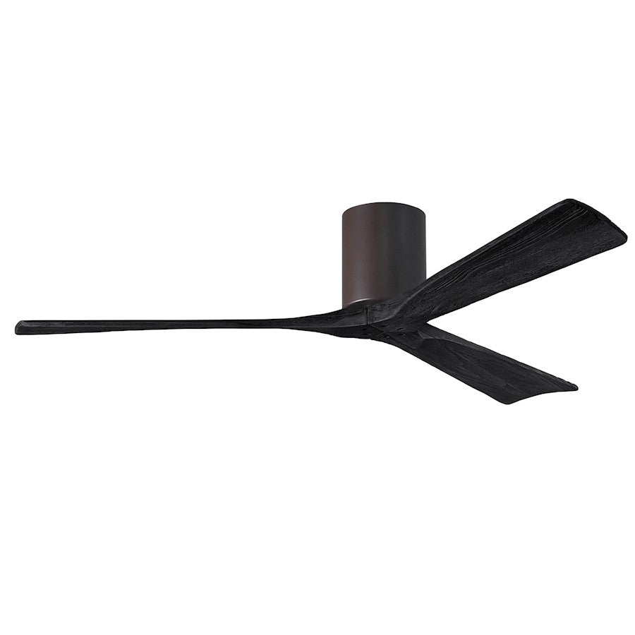 Matthews Fans Irene-3H 60in 3-Blade Ceiling Fan | Textured Bronze and Matte White Solid Wood Blades | Living Room & Bedroom | Model IR3H-TB-MWH-60