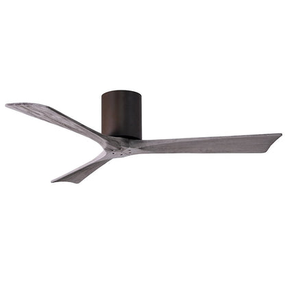 Matthews Fan Irene-H 60in 3-Blade Flush Mount Ceiling Fan | Gloss White and Barn Wood Solid Wood Blades | Bedroom & Living Room | Model IR3H-WH-BW-60