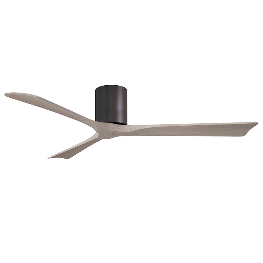 Matthews Fans Irene-3H 60in 3-Blade Ceiling Fan | Rustic Modern Textured Bronze and Gray Ash Wood | Living Room & Bedroom | Model IR3H-TB-GA-60