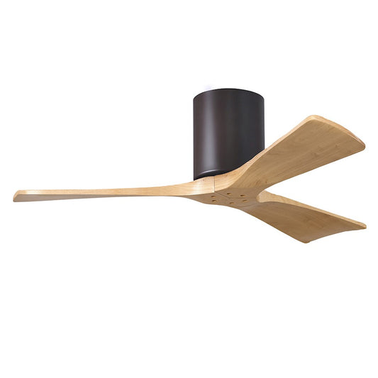 Matthews Fans Irene-3H 42in 3-Blade Ceiling Fan | Contemporary Walnut and Light Maple Solid Wood | Living Room & Bedroom | Model IR3H-WN-LM-42