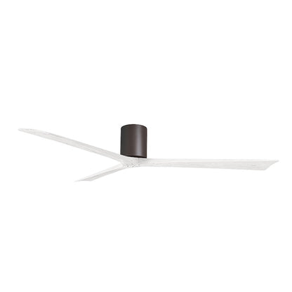Matthews Fans Irene-3H 72in 3-Blade Ceiling Fan | Textured Bronze and Matte White Solid Wood Blades | Large Living Room | Model IR3H-TB-MWH-72