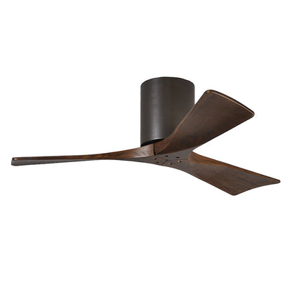 Matthews Fan Irene-3H 60in 3-Blade Ceiling Fan | Gloss White and Walnut Wood Blades | Bedroom & Living Room | 60 x 60 x 10 in | Model IR3H-WH-WA-60