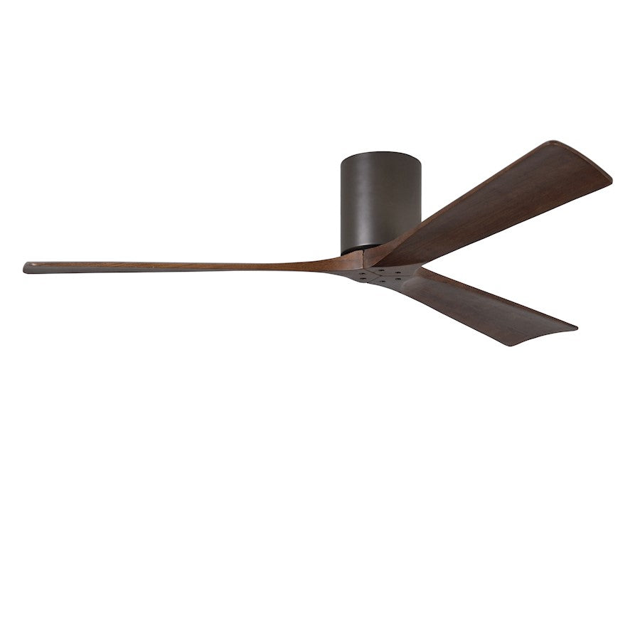 Matthews Fan Irene-3H 60in 3-Blade Ceiling Fan | Gloss White and Walnut Wood Blades | Bedroom & Living Room | 60 x 60 x 10 in | Model IR3H-WH-WA-60