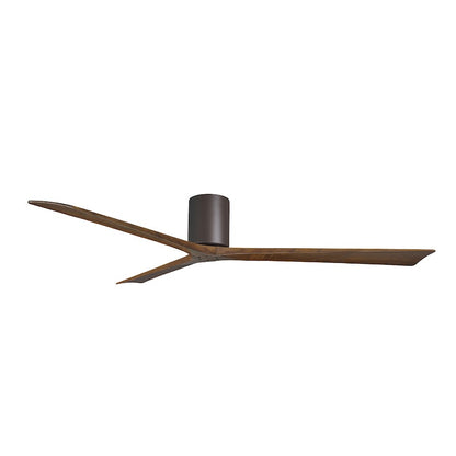 Matthews Fans Irene-3H 72in 3-Blade Ceiling Fan | Textured Bronze and Walnut Solid Wood Blades | Large Living Room & Covered | Model IR3H-TB-WA-72