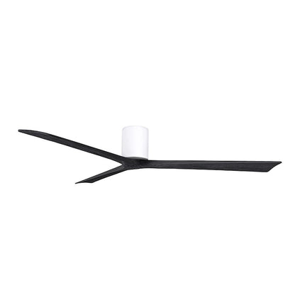 Matthews Fans Irene 3H 72in 3-Blade Ceiling Fan | Contemporary Gloss White and Matte Black Solid Wood | Great Room & Covered | Model IR3H-WH-BK-72