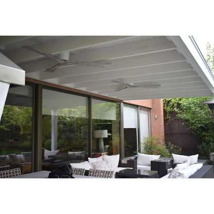 Matthews Fan Irene-H 60in 3-Blade Flush Mount Ceiling Fan | Gloss White and Barn Wood Solid Wood Blades | Bedroom & Living Room | Model IR3H-WH-BW-60