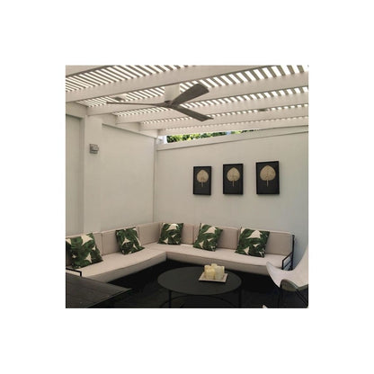 Matthews Fan Irene-H 60in 3-Blade Flush Mount Ceiling Fan | Gloss White and Barn Wood Solid Wood Blades | Bedroom & Living Room | Model IR3H-WH-BW-60