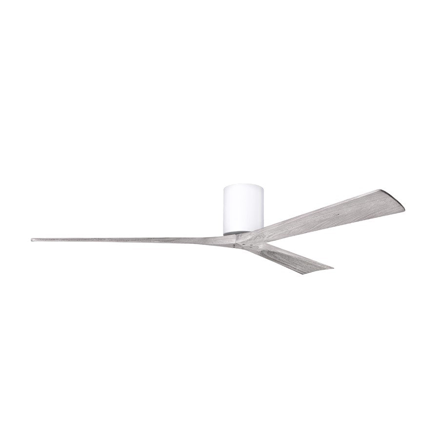 Matthews Fans Irene 3H 72in 3-Blade Ceiling Fan | Contemporary Gloss White and Barn Wood Solid Wood | Great Room & Covered | Model IR3H-WH-BW-72