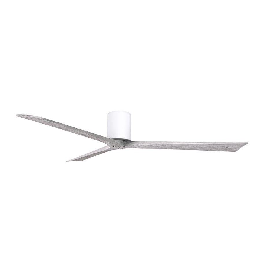 Matthews Fans Irene 3H 72in 3-Blade Ceiling Fan | Contemporary Gloss White and Barn Wood Solid Wood | Great Room & Covered | Model IR3H-WH-BW-72
