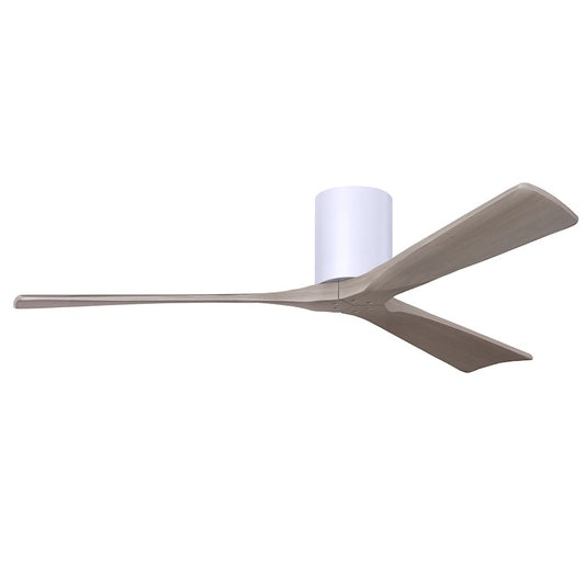 Matthews Fans Irene-3H 60in 3-Blade Ceiling Fan | Contemporary Gloss White and Gray Ash Solid Wood | Living Room & Bedroom | Model IR3H-WH-GA-60