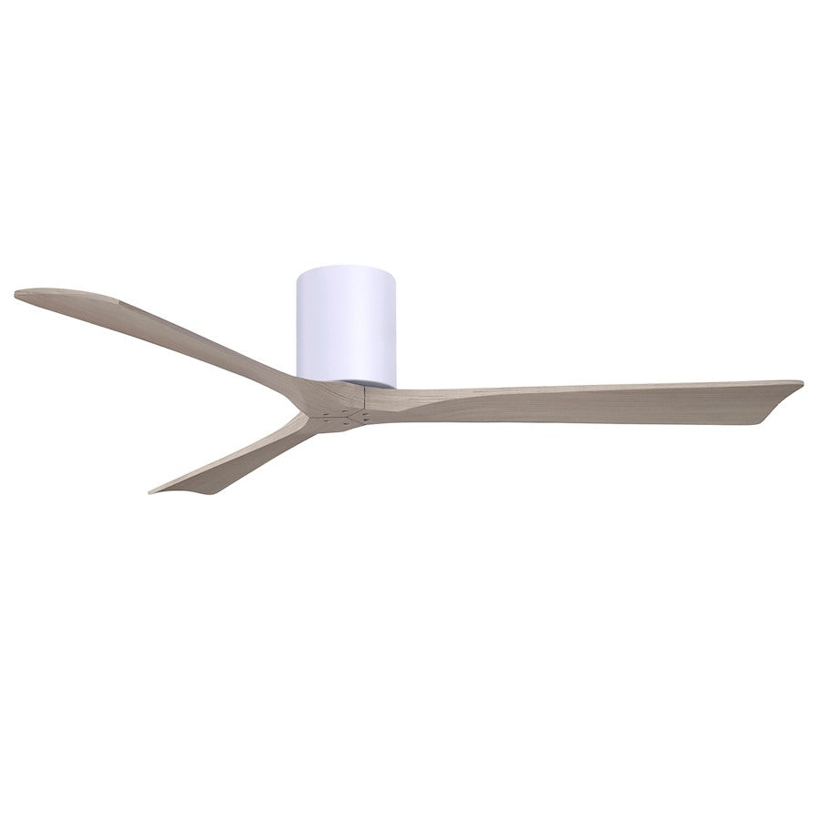Matthews Fans Irene-3H 60in 3-Blade Ceiling Fan | Contemporary Gloss White and Gray Ash Solid Wood | Living Room & Bedroom | Model IR3H-WH-GA-60