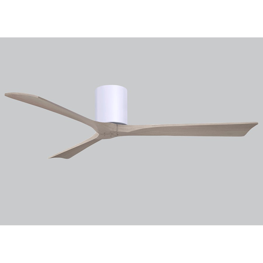 Matthews Fans Irene-3H 60in 3-Blade Ceiling Fan | Contemporary Gloss White and Gray Ash Solid Wood | Living Room & Bedroom | Model IR3H-WH-GA-60
