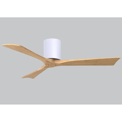 Matthews Fans Irene-3H 52in 3-Blade Ceiling Fan | Contemporary Walnut and Matte White Wood | Living Room & Bedroom | Model IR3H-WN-LM-52