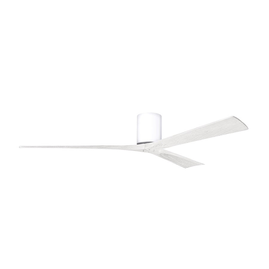 Matthews Fans Irene-3H 72in 3-Blade Ceiling Fan | Contemporary Gloss White and Matte White | Living Room & Bedroom | Model IR3H-WH-MWH-72