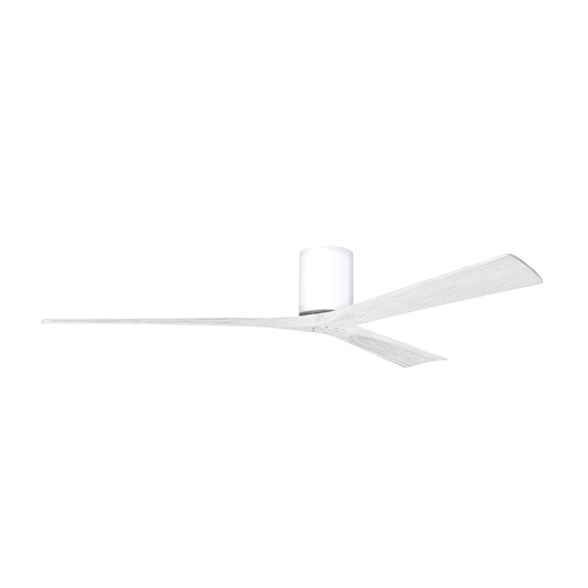Matthews Fans Irene-3H 72in 3-Blade Ceiling Fan | Contemporary Gloss White and Matte White | Living Room & Bedroom | Model IR3H-WH-MWH-72