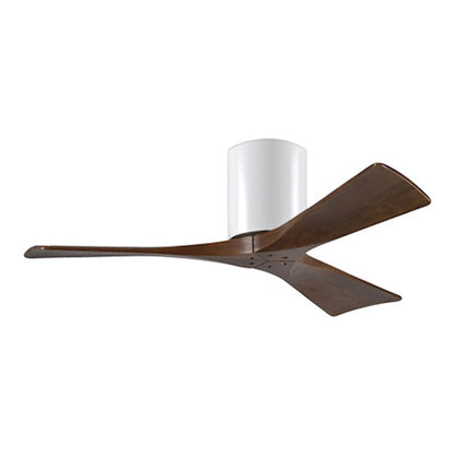 Matthews Fan Irene-3H 60in 3-Blade Ceiling Fan | Gloss White and Walnut Wood Blades | Bedroom & Living Room | 60 x 60 x 10 in | Model IR3H-WH-WA-60