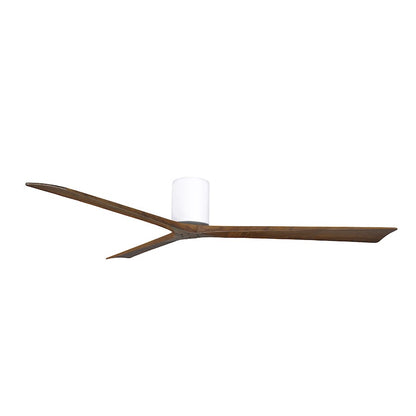 Matthews Fans Irene-3H 72in 3-Blade Ceiling Fan | Contemporary Gloss White and Walnut | Living Room & Bedroom | 72 x 72 x 10 in | Model IR3H-WH-WA-72