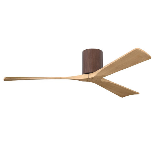 Matthews Fans Irene-3H 60in 3-Blade Ceiling Fan | Contemporary Walnut and Light Maple Wood | Living Room & Bedroom | Model IR3H-WN-LM-60