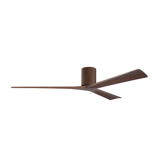 Matthews Fans Irene 3H 72in 3-Blade Ceiling Fan | Walnut Solid Wood Blades on Cast Aluminum | Large Living Room & Covered Patio | Model IR3H-WN-WA-72