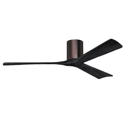 Matthews Fans Irene-3HLK 60in 3-Light LED Ceiling Fan | Rustic Walnut Tone and Matte Black Solid Wood | Living Room & Bedroom | Model IR3HLK-WN-BK-60