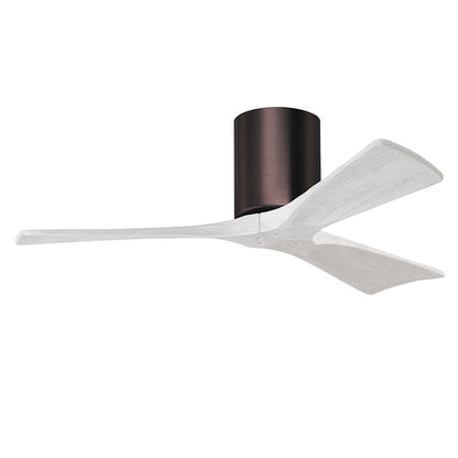 Matthews Fans Irene-3HLK 60in 3-Blade LED Ceiling Fan | Rustic Walnut Tone and Matte White Solid Wood | Bedroom & Living | Model IR3HLK-WN-MWH-60