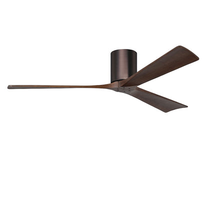 Matthews Fans Irene-3HLK 60in 3-Light LED Ceiling Fan | Rustic Walnut Solid Wood Blades | Living Room & Bedroom | Model IR3HLK-WN-WA-60