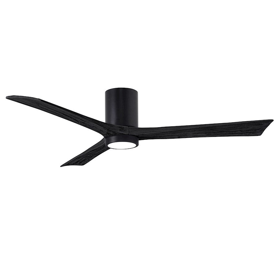 Matthews Fans Irene 3HLK 60in 1-Light LED Ceiling Fan | Matte Black and Matte Black Solid Wood | Large Living Room & Bedroom | Model IR3HLK-BK-BK-60