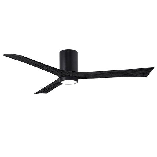 Matthews Fans Irene 3HLK 60in 1-Light LED Ceiling Fan | Matte Black and Matte Black Solid Wood | Large Living Room & Bedroom | Model IR3HLK-BK-BK-60