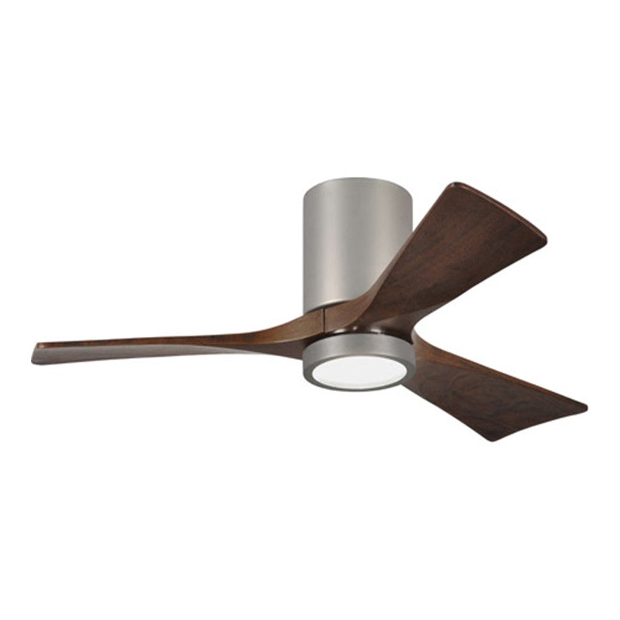 Matthews Fan Irene-3H 60in 3-Blade Ceiling Fan | Gloss White and Walnut Wood Blades | Bedroom & Living Room | 60 x 60 x 10 in | Model IR3H-WH-WA-60