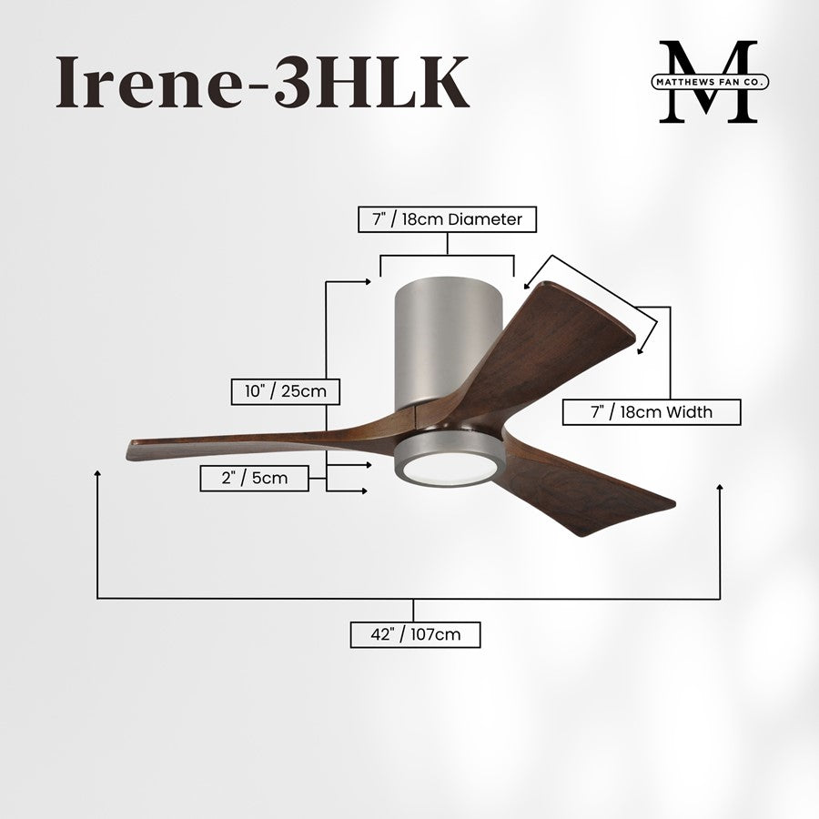 Matthews Fan Atlas Irene-3H Three Blade Flush Paddle Fan