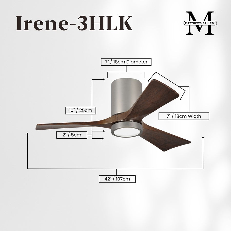 Matthews Fan Atlas Irene-3H Three Blade Flush Paddle Fan