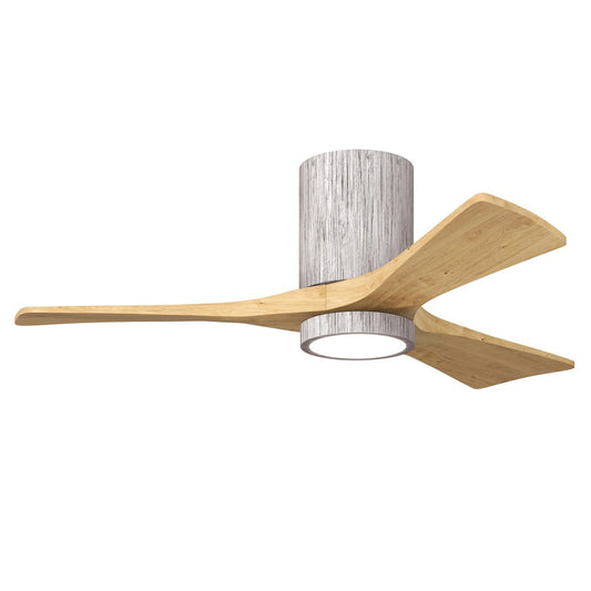 Matthews Fans Irene-3HLK 42in 3-Light LED Flush Mount Ceiling Fan | Contemporary Barn Wood Tone and Light Maple Blades | Model IR3HLK-BW-LM-42