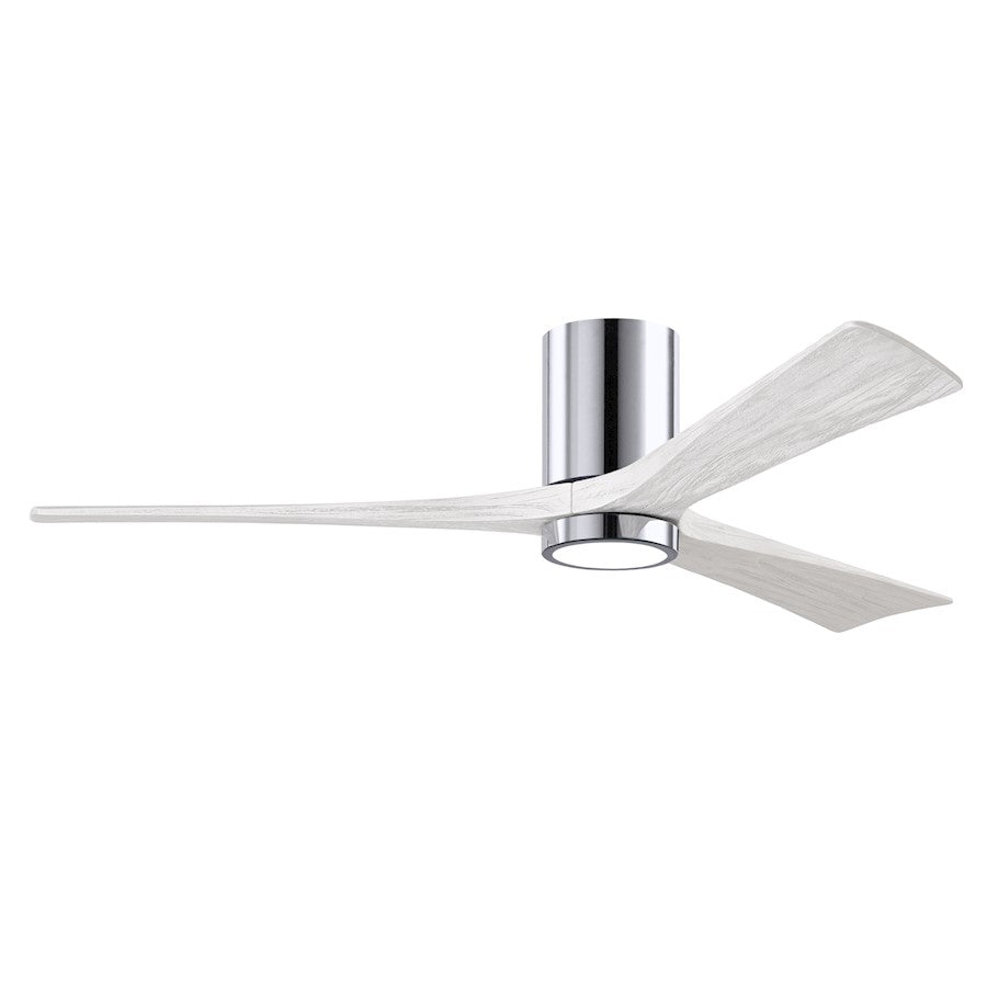 Matthews Fans Irene 3HLK 60in 1-Light Ceiling Fan | Contemporary Polished Chrome and Matte White Solid Wood | Bedroom | Model IR3HLK-CR-MWH-60