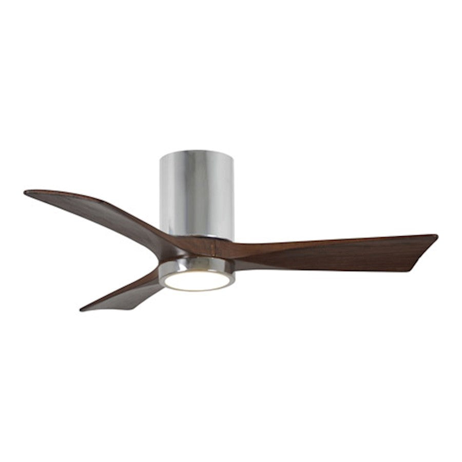 Matthews Fan Irene-3H 60in 3-Blade Ceiling Fan | Gloss White and Walnut Wood Blades | Bedroom & Living Room | 60 x 60 x 10 in | Model IR3H-WH-WA-60